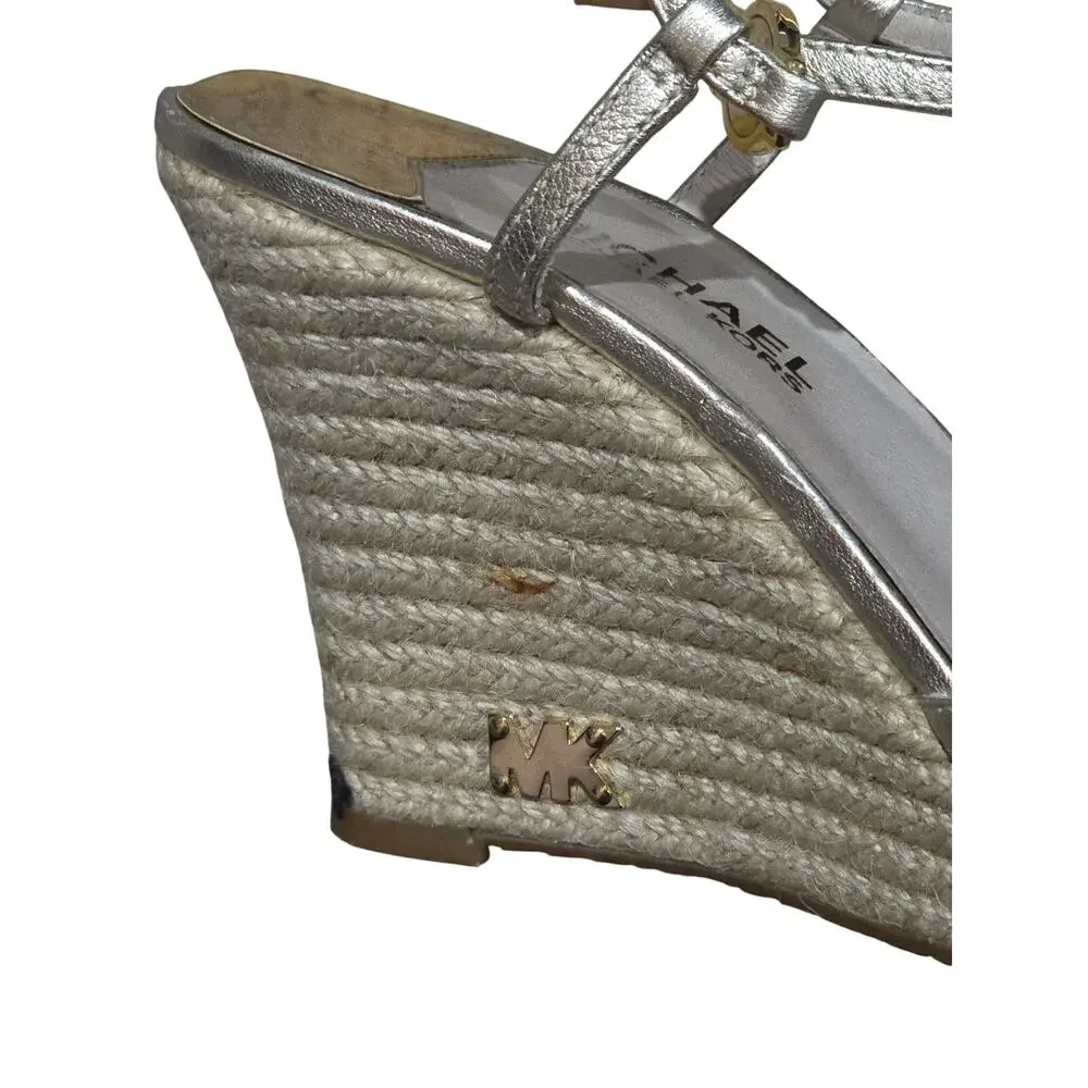 Michael Kors Kami wedge metallic strappy sandals